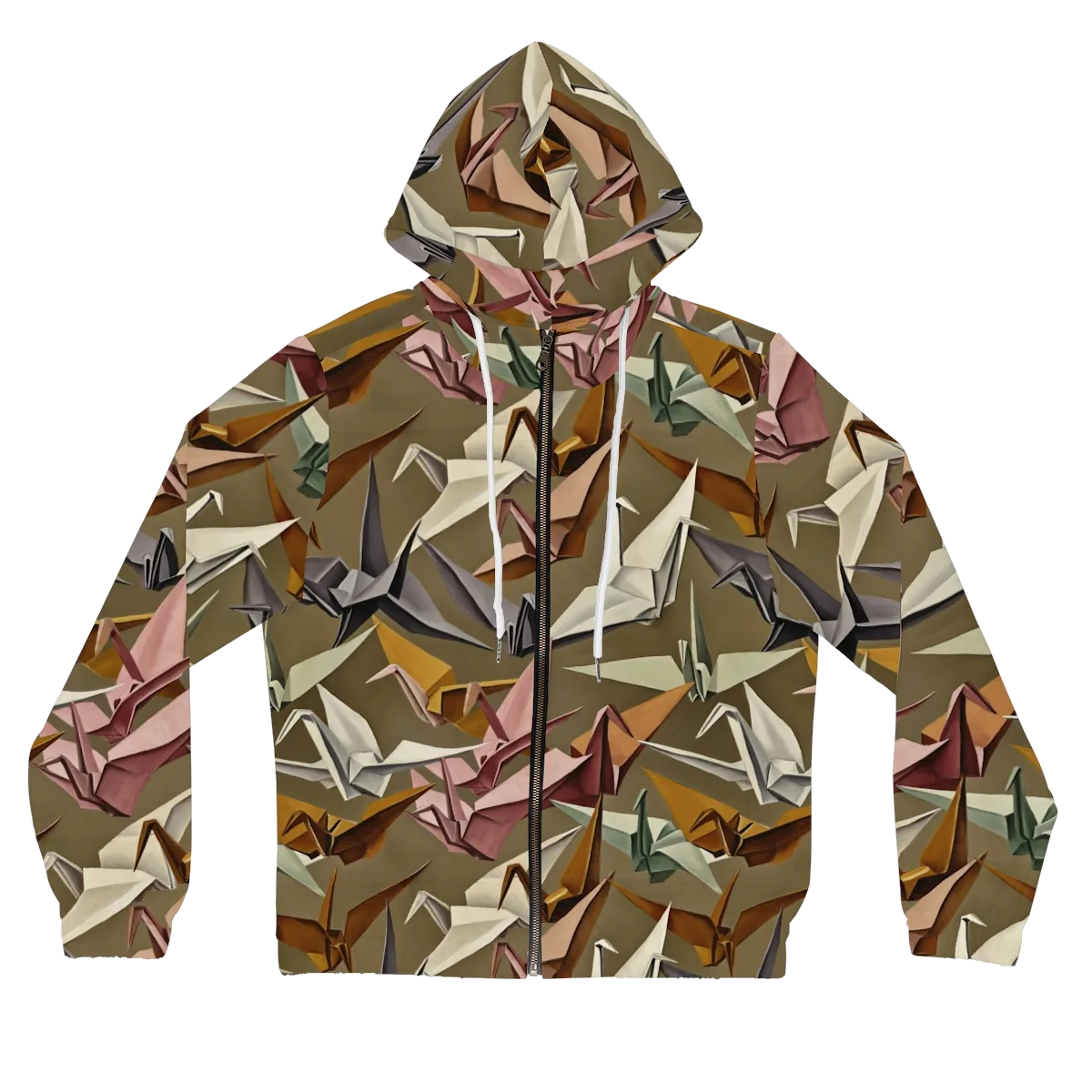 Paperwing Parade on Women's Full-Zip Hoodie — Front