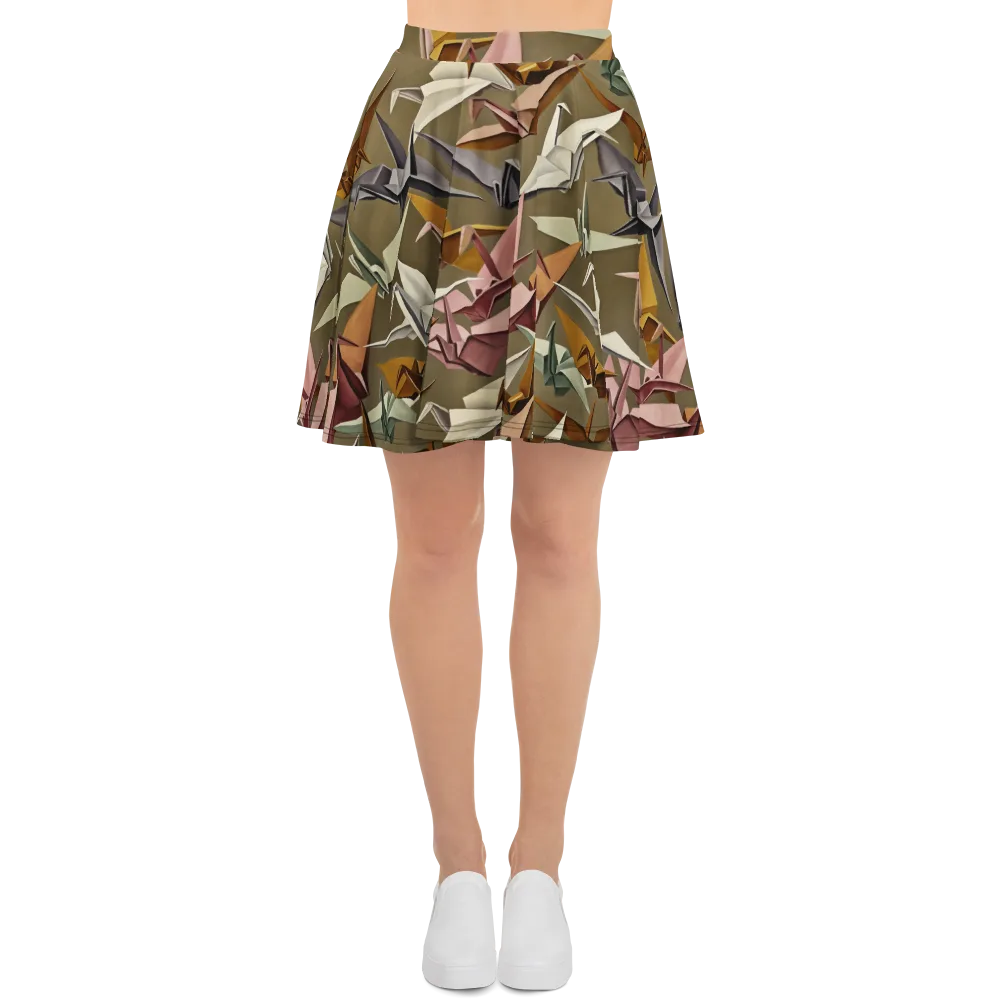 Paperwing Parade on Skater Skirt — Front