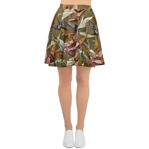 Paperwing Parade on a Skater Skirt