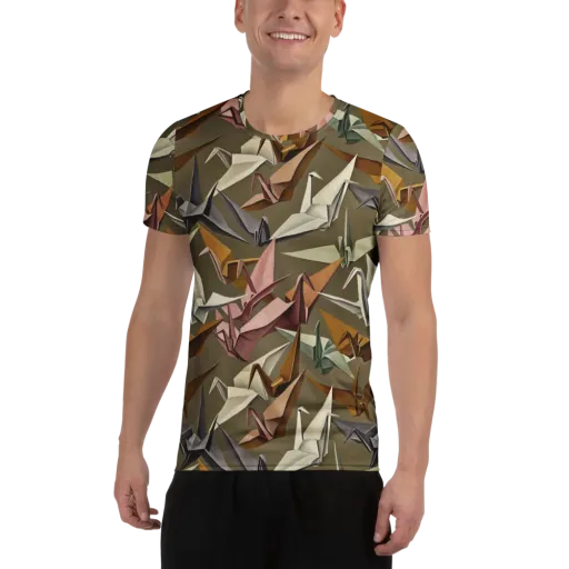 Paperwing Parade on a Men's Athletic T-Shirt