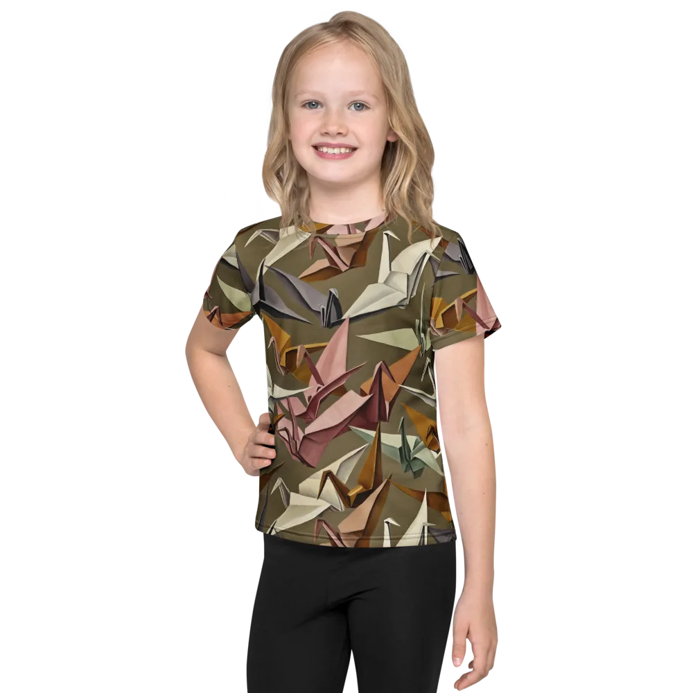 Paperwing Parade on Kids Crew Neck T-Shirt — Front