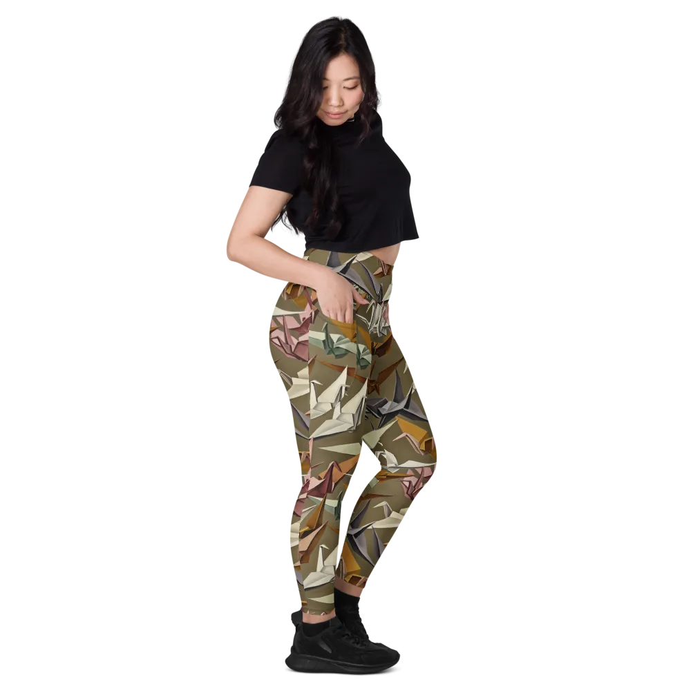 Paperwing Parade on Leggings with Pockets — Right