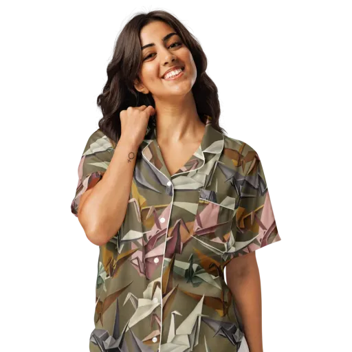 Paperwing Parade on a Women's Short Sleeve Pajama Top