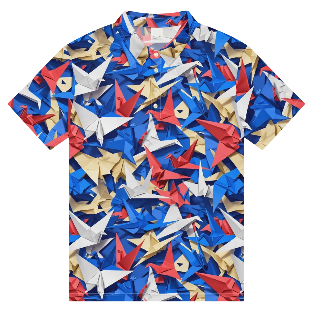 Crane Carnival on Men's Slim Fit Polo Shirt — Front