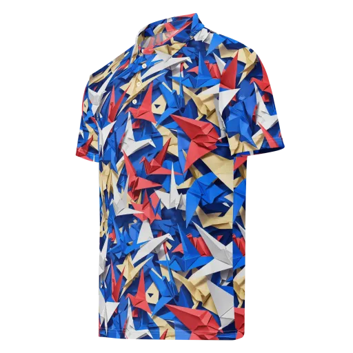 Crane Carnival on a Men's Slim Fit Polo Shirt