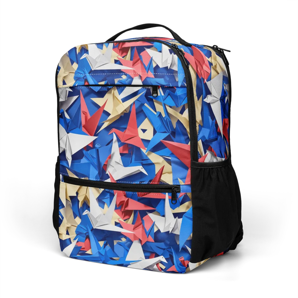 Crane Carnival on Utility Backpack — Left Front