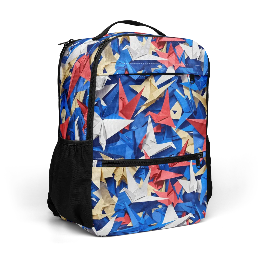 Crane Carnival on Utility Backpack — Right Front