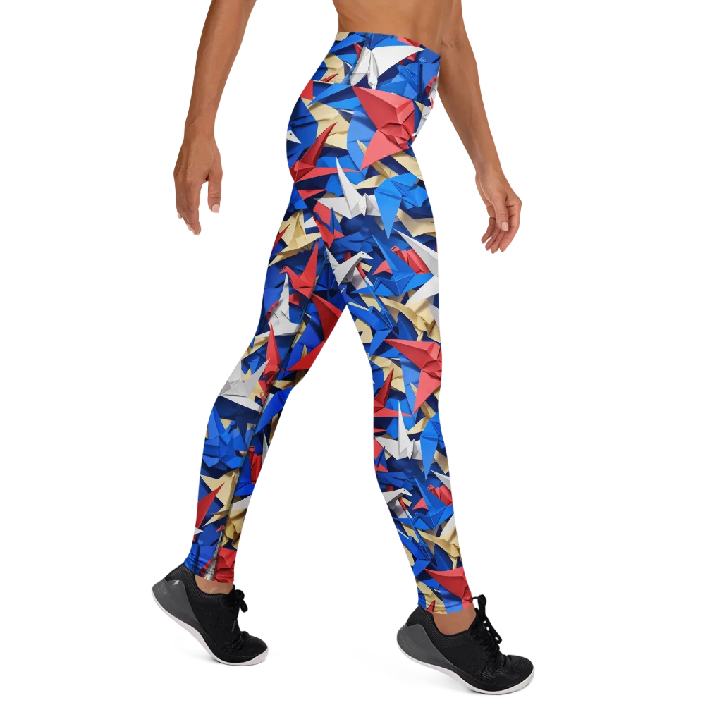 Crane Carnival on Yoga Leggings — Right