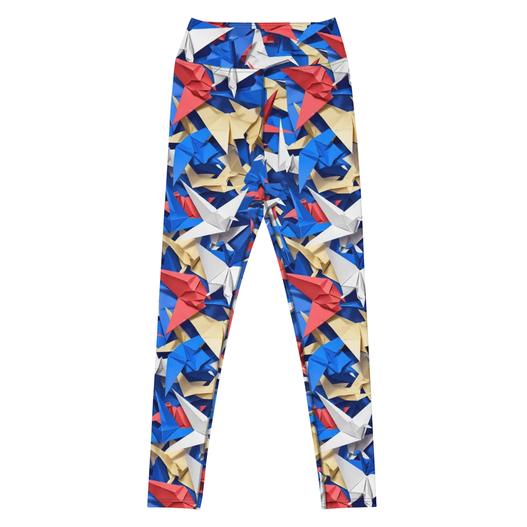Crane Carnival on Yoga Leggings — Front