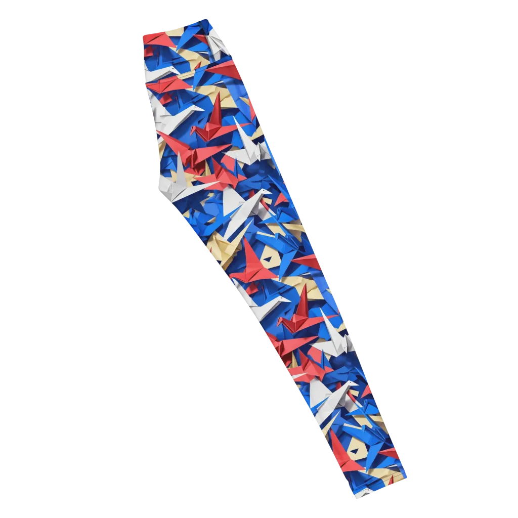 Crane Carnival on Yoga Leggings — Right