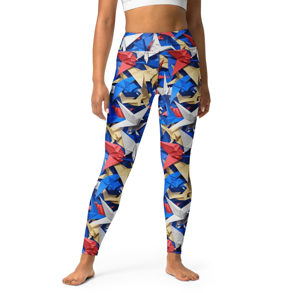 Crane Carnival on Yoga Leggings — Front