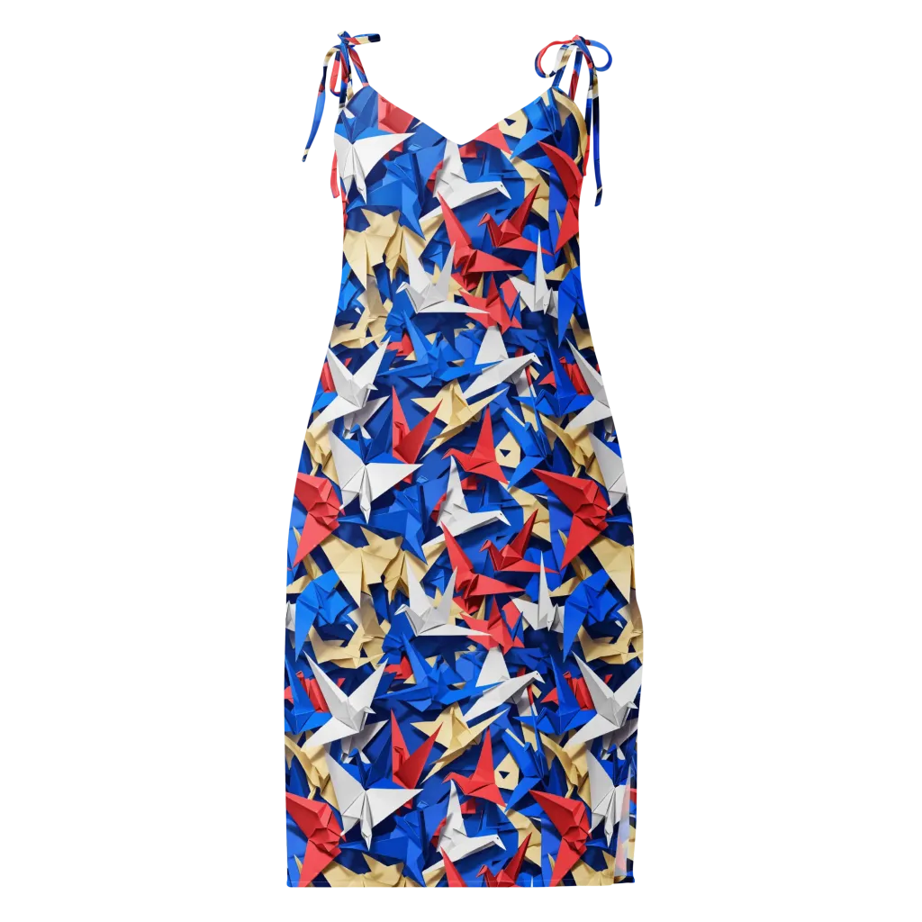 Crane Carnival on Slip Dress — Front