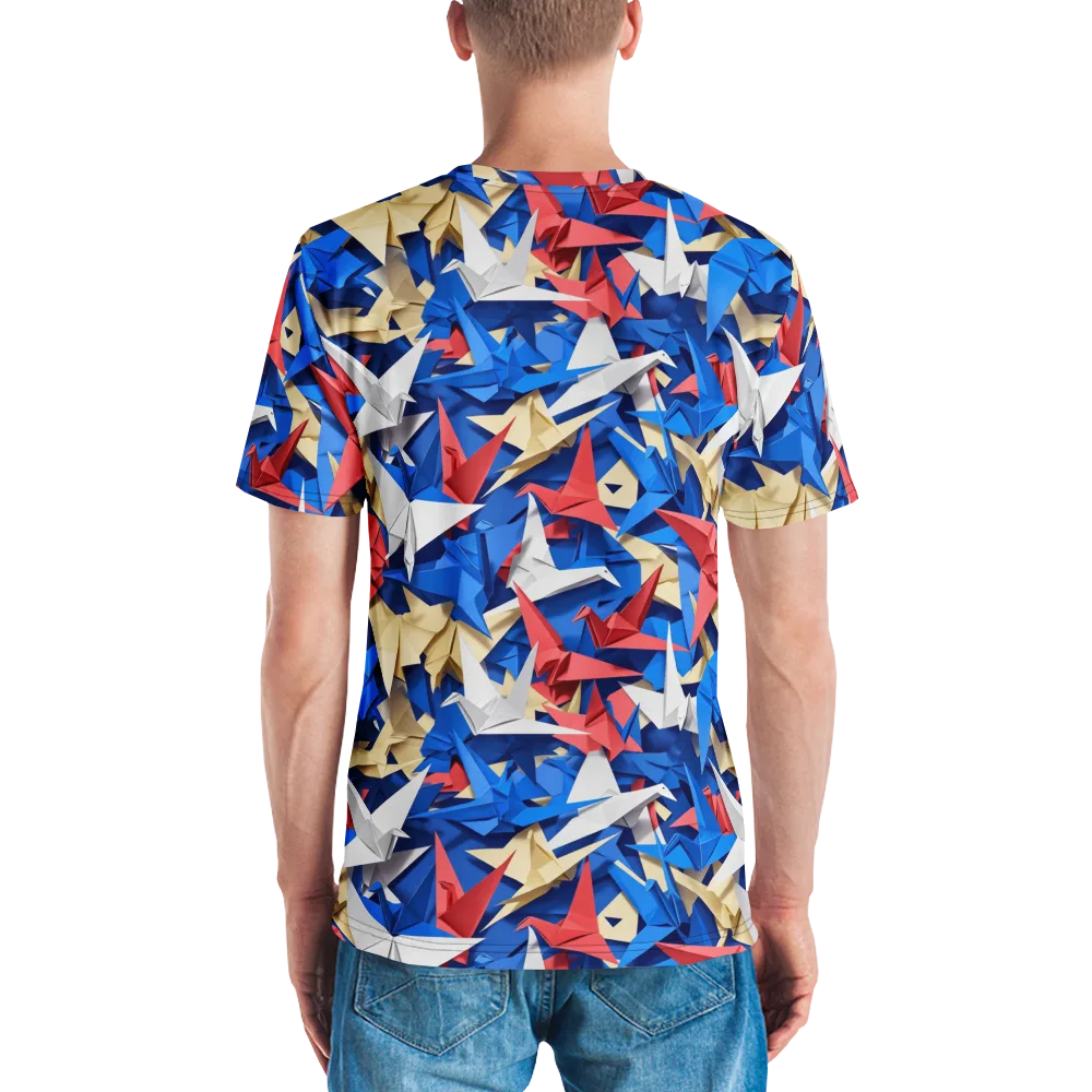 Crane Carnival on Men's Crew Neck T-Shirt — Back