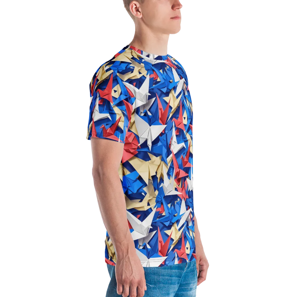 Crane Carnival on Men's Crew Neck T-Shirt — Right