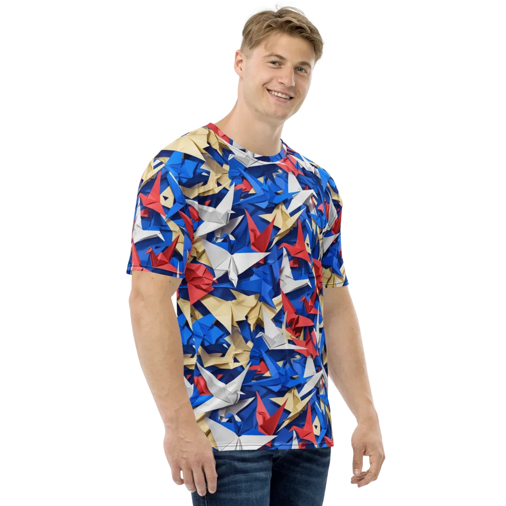 Crane Carnival on Men's Crew Neck T-Shirt — Right