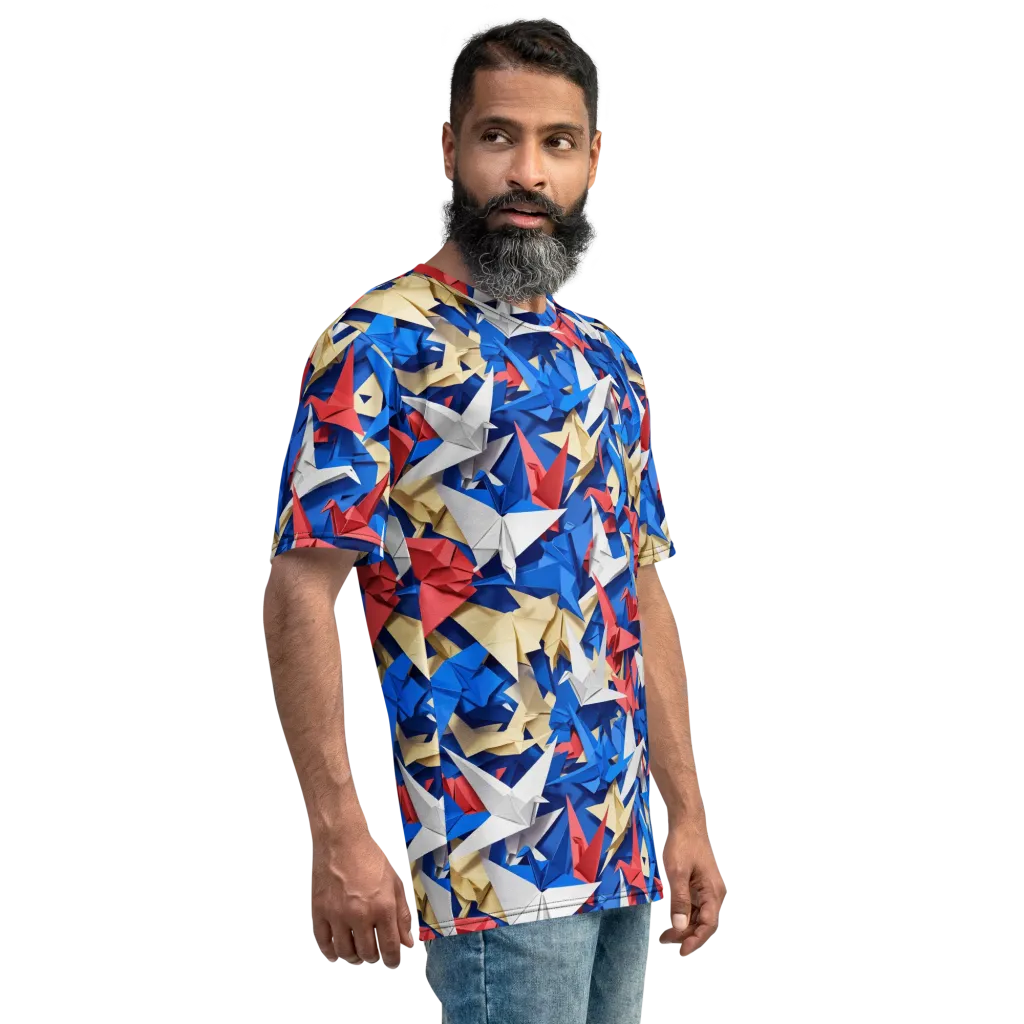 Crane Carnival on Men's Crew Neck T-Shirt — Right