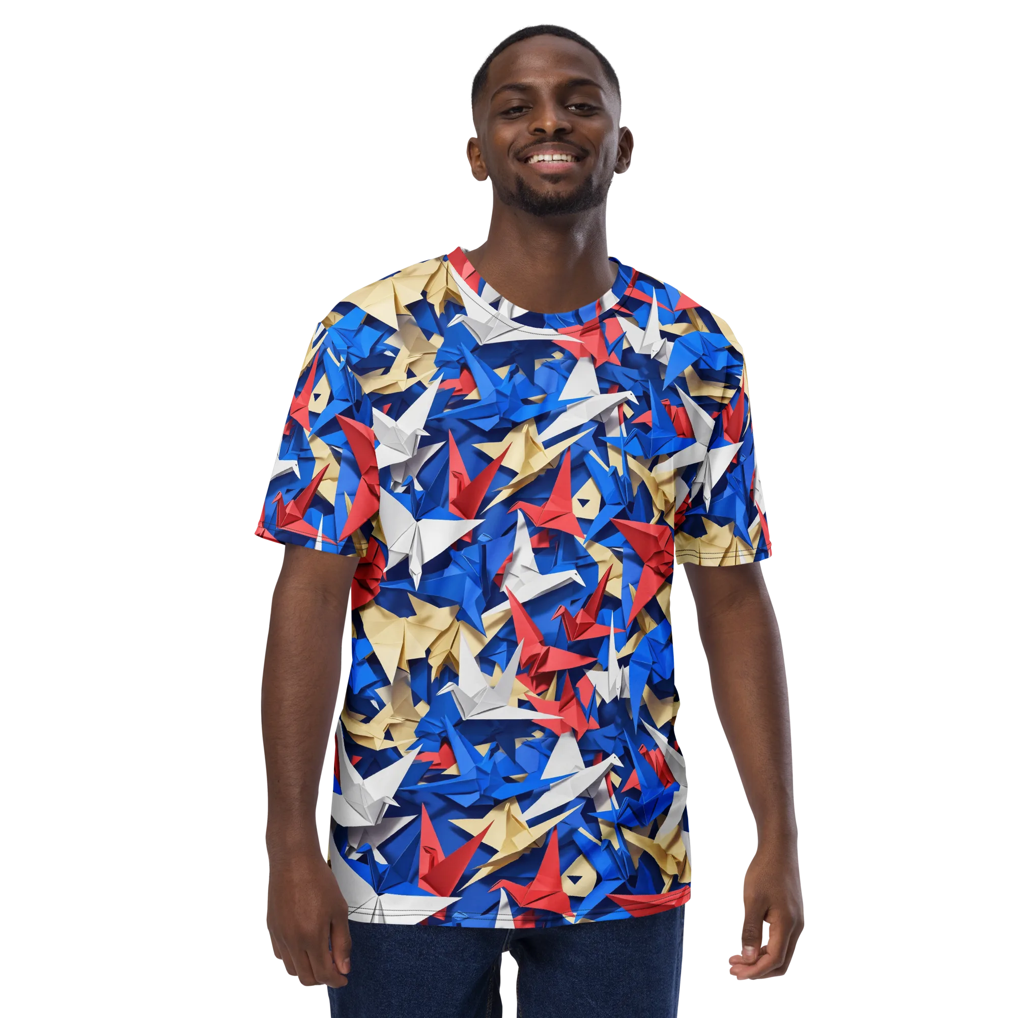 Crane Carnival on Men's Crew Neck T-Shirt — Front