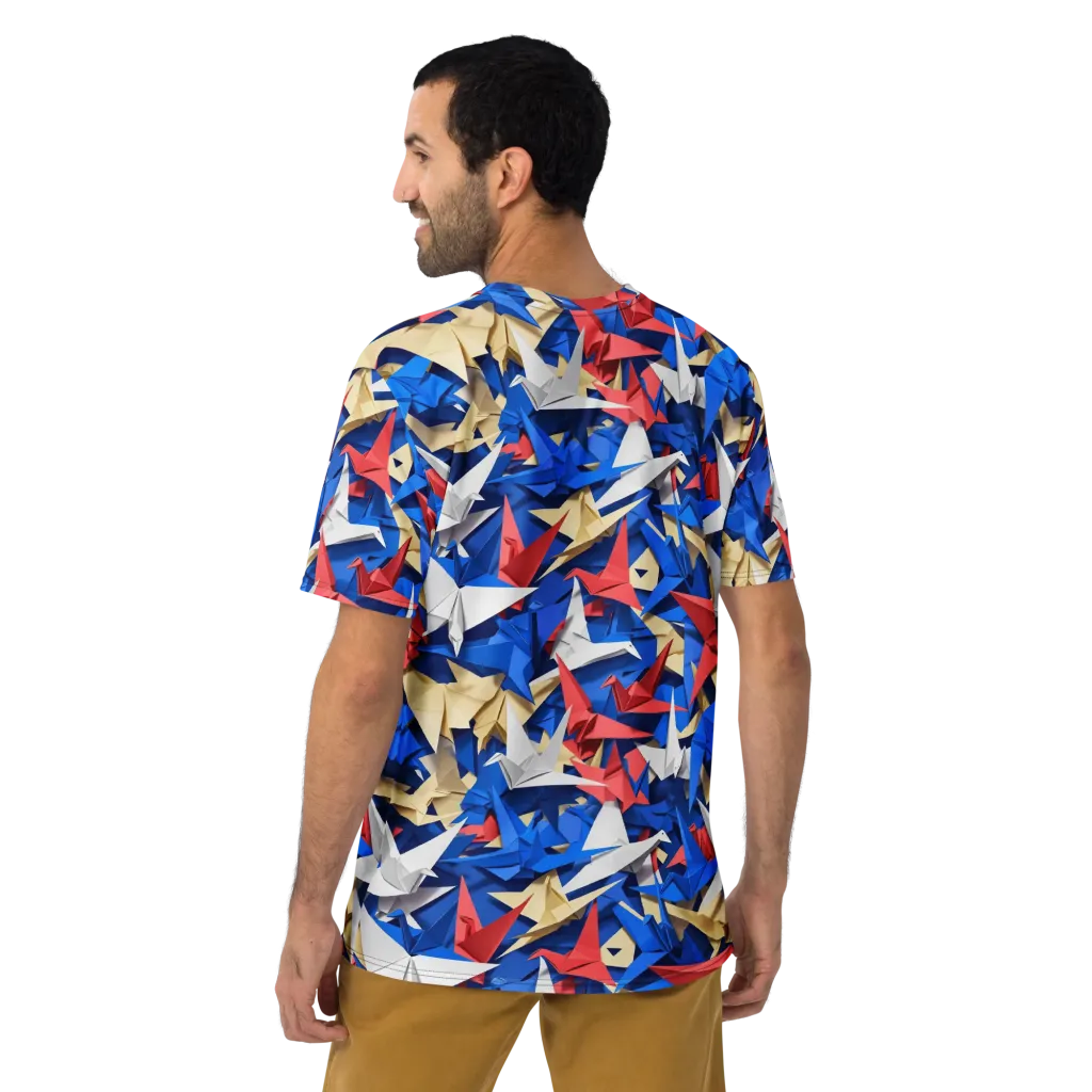 Crane Carnival on Men's Crew Neck T-Shirt — Back