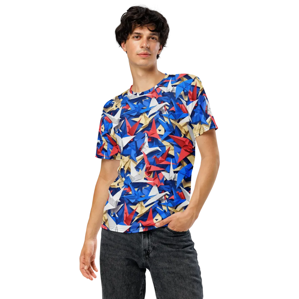 Crane Carnival on Men's Crew Neck T-Shirt — Front