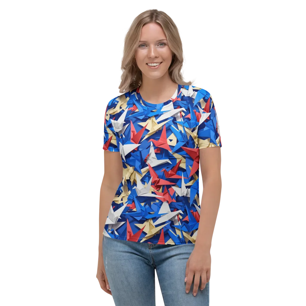 Crane Carnival on Women's Crew Neck T-Shirt — Front