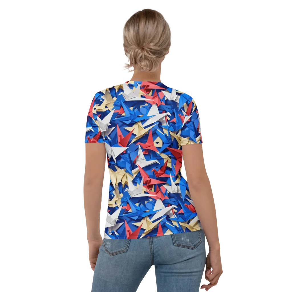 Crane Carnival on Women's Crew Neck T-Shirt — Back