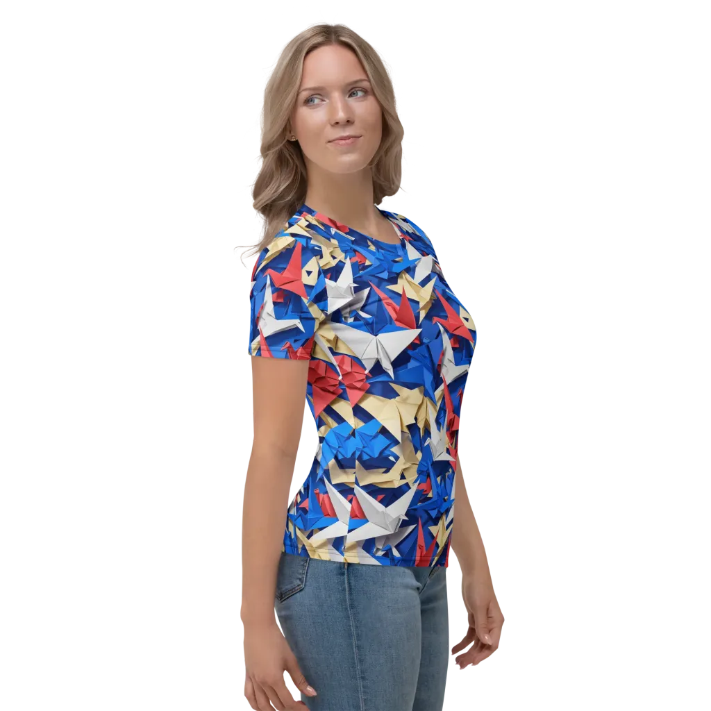 Crane Carnival on Women's Crew Neck T-Shirt — Right