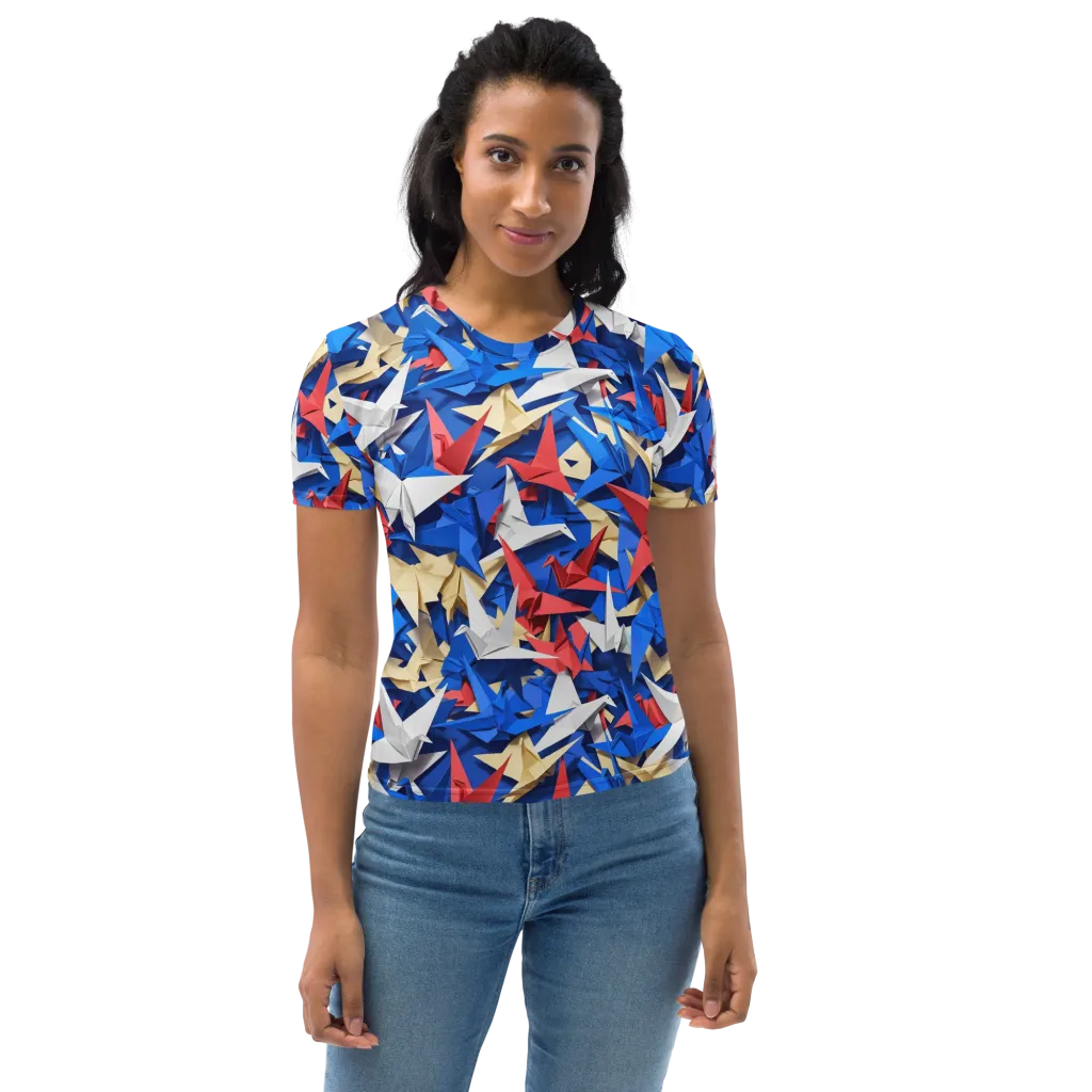 Crane Carnival on Women's Crew Neck T-Shirt — Front