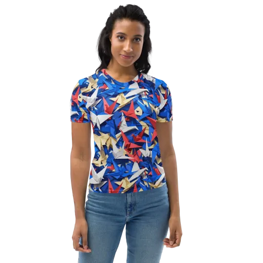 Crane Carnival on a Women's Crew Neck T-Shirt