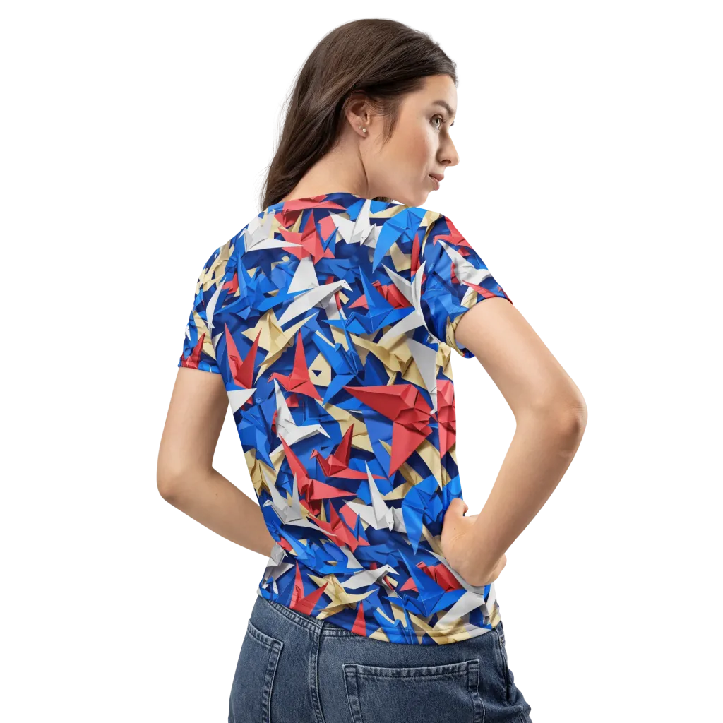 Crane Carnival on Women's Crew Neck T-Shirt — Back