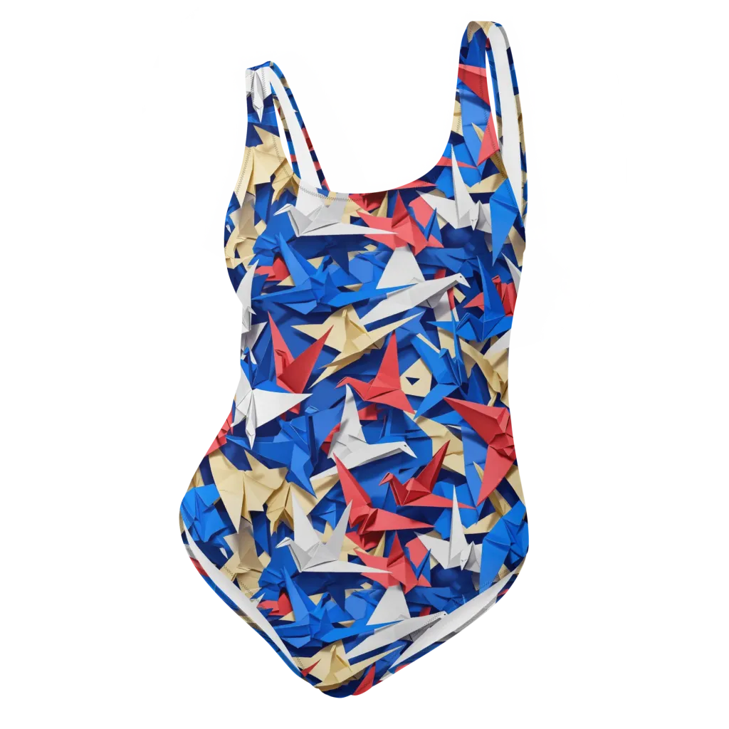 Crane Carnival on One-Piece Swimsuit — Front