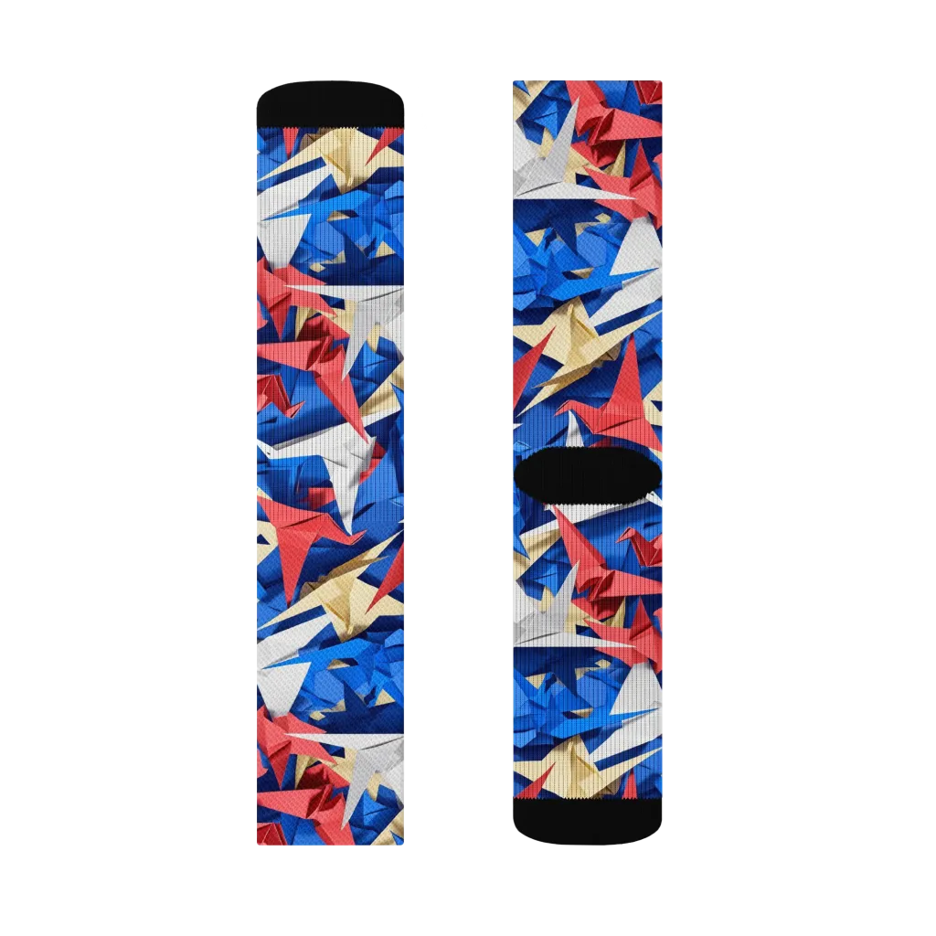 Crane Carnival on Socks — Right Sock