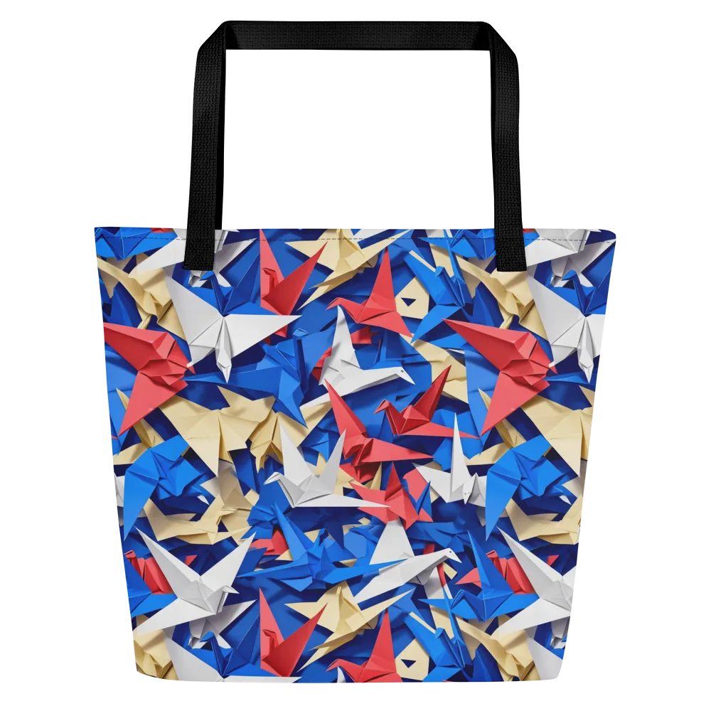 Crane Carnival on Large Tote Bag W/ Pocket — Front