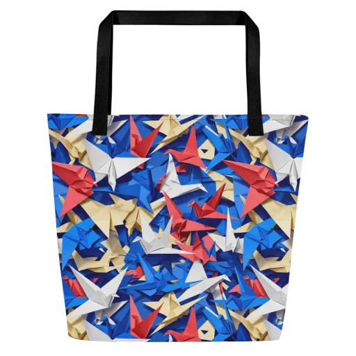 Crane Carnival on a Large Tote Bag W/ Pocket
