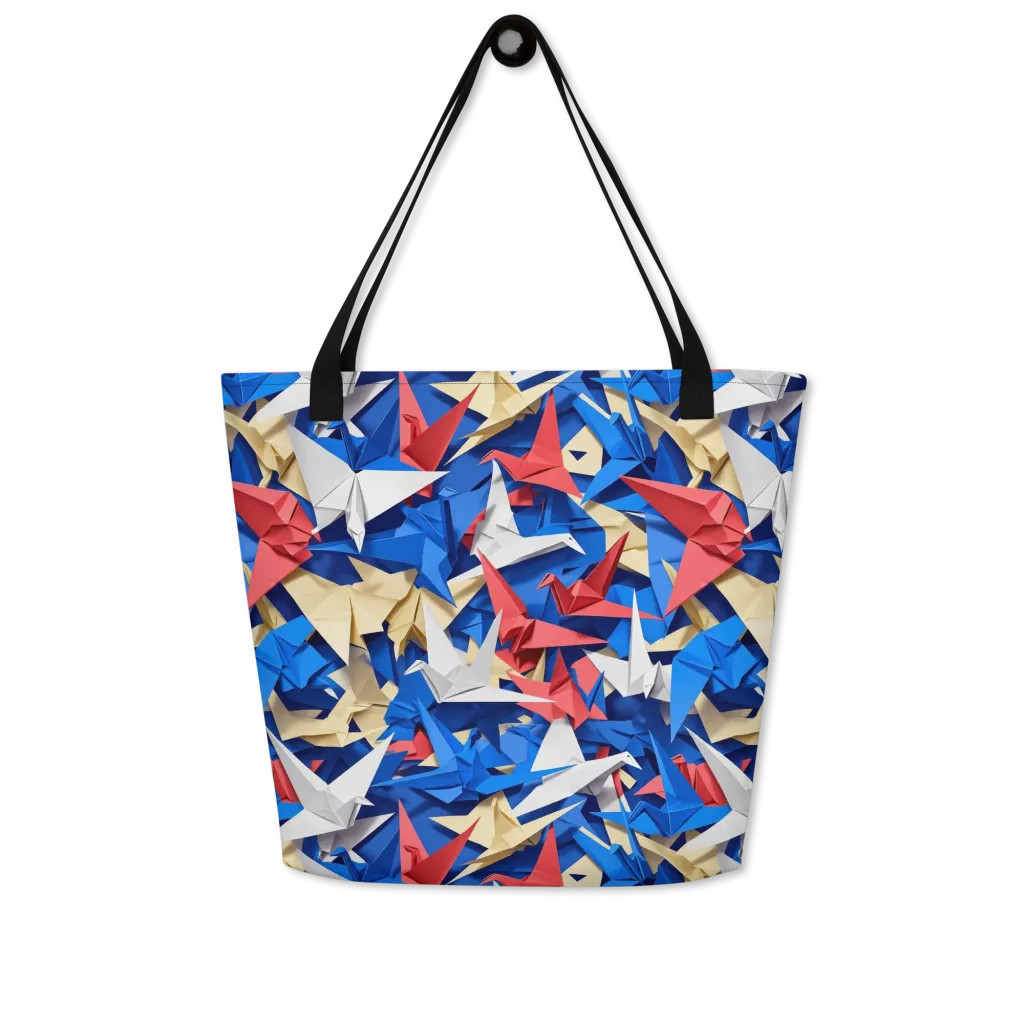 Crane Carnival on Large Tote Bag W/ Pocket — Front
