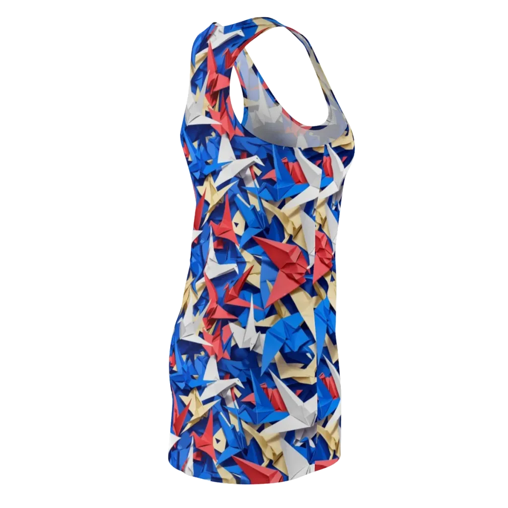 Crane Carnival on Racerback Dress — Back Side