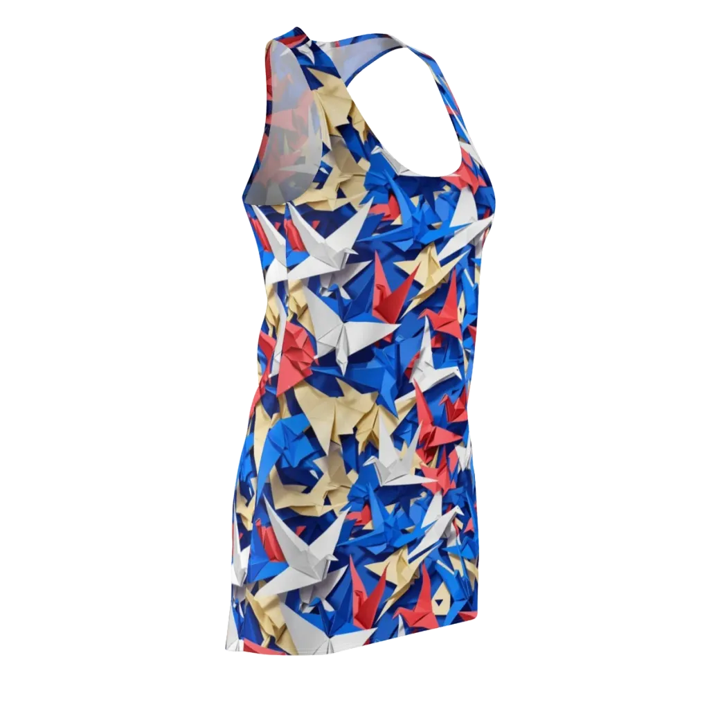 Crane Carnival on Racerback Dress — Front Side