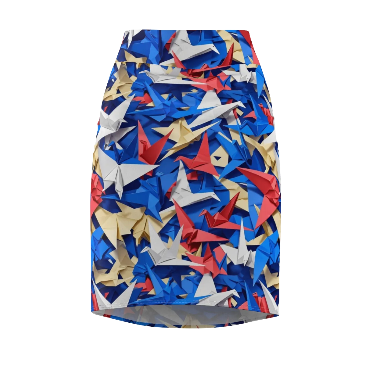 Crane Carnival on Pencil Skirt — Front