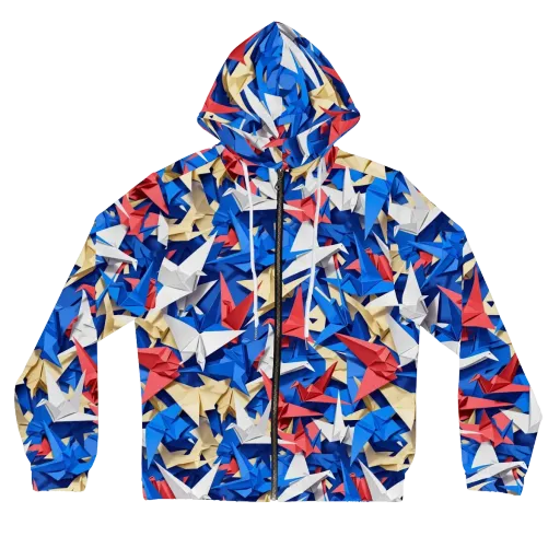 Crane Carnival on a Women's Full-Zip Hoodie