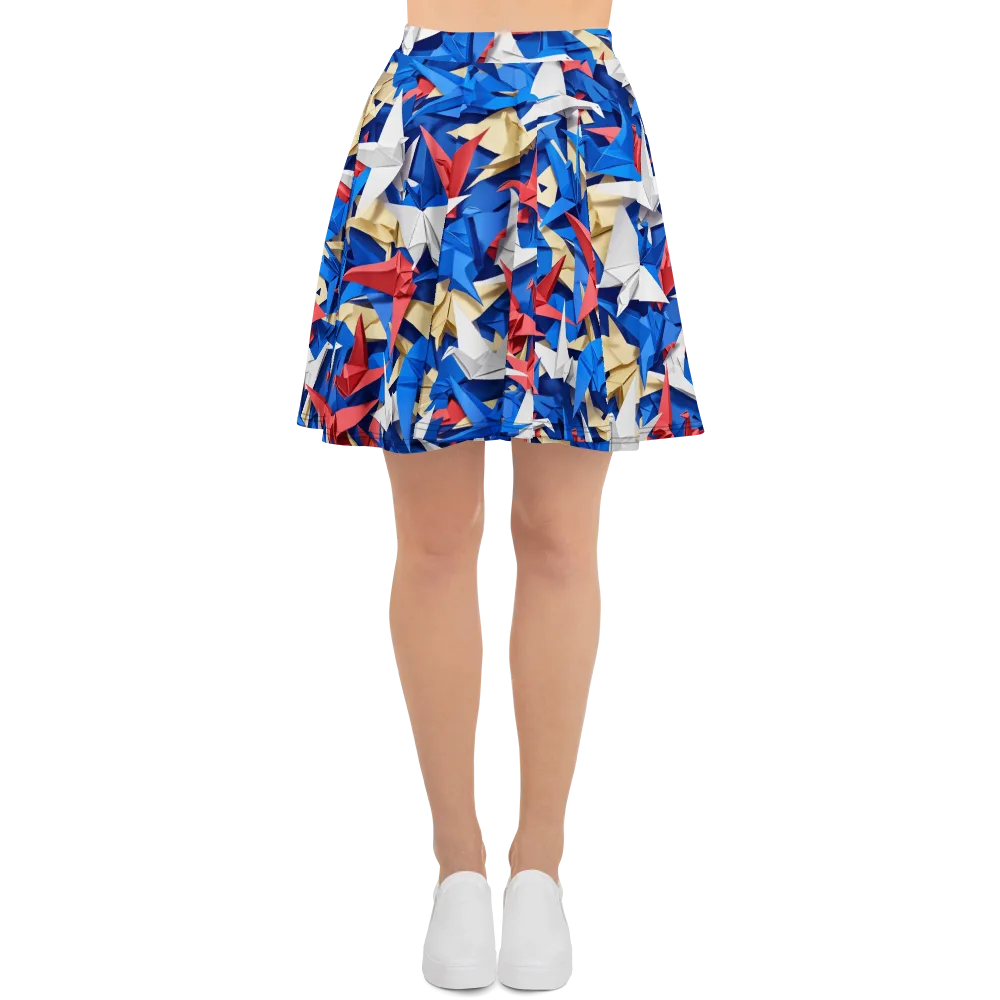 Crane Carnival on Skater Skirt — Front