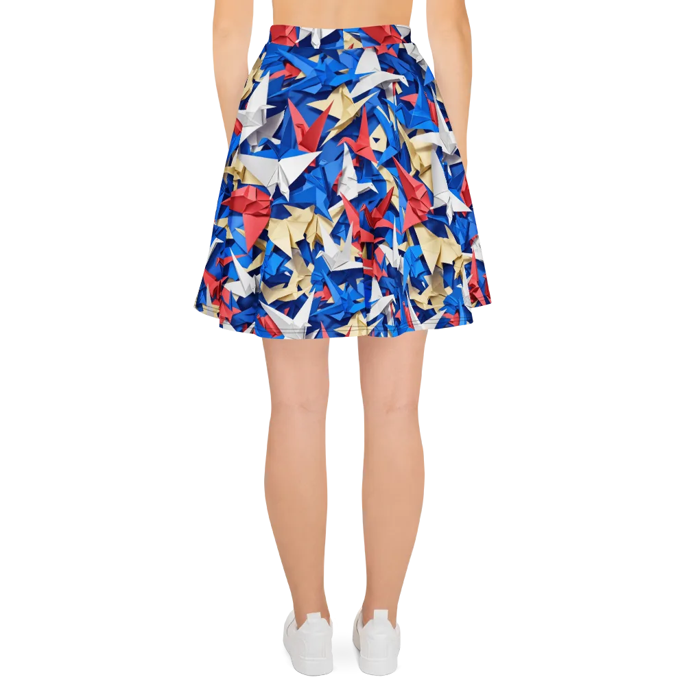 Crane Carnival on Skater Skirt — Back