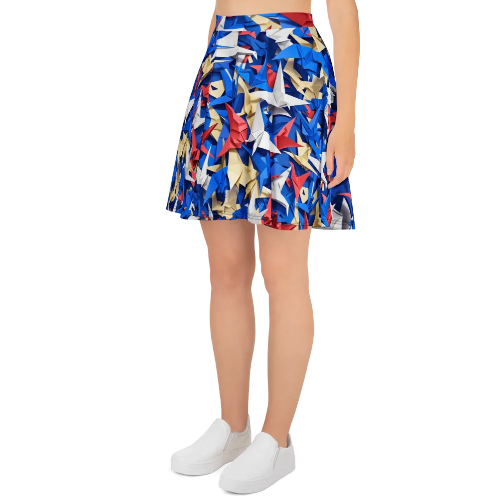 Crane Carnival on Skater Skirt — Left