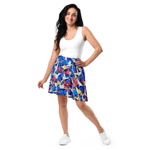Crane Carnival on a Skater Skirt