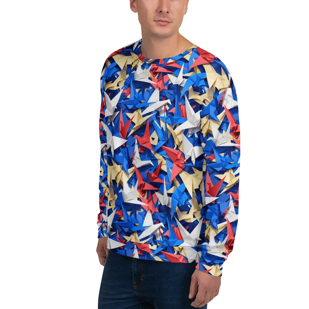 Crane Carnival on Sweatshirt — Left Front