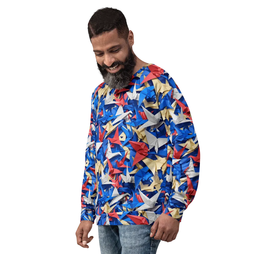 Crane Carnival on Sweatshirt — Left Front