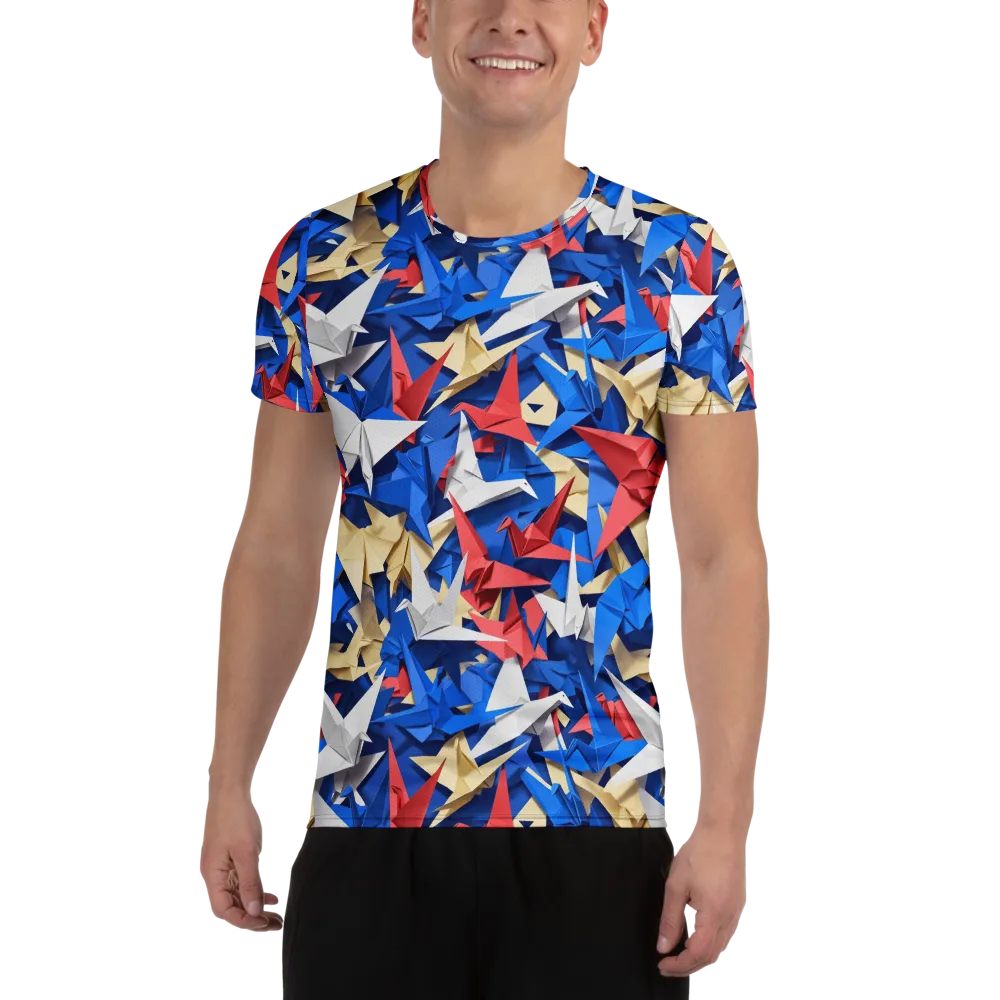 Crane Carnival on Men's Athletic T-Shirt — Front