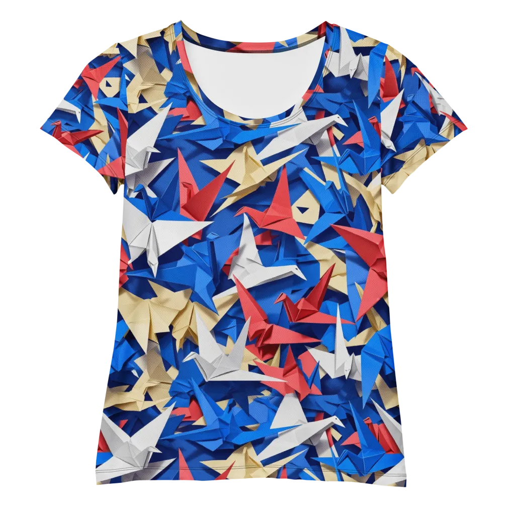 Crane Carnival on Women's Athletic T-Shirt — Front