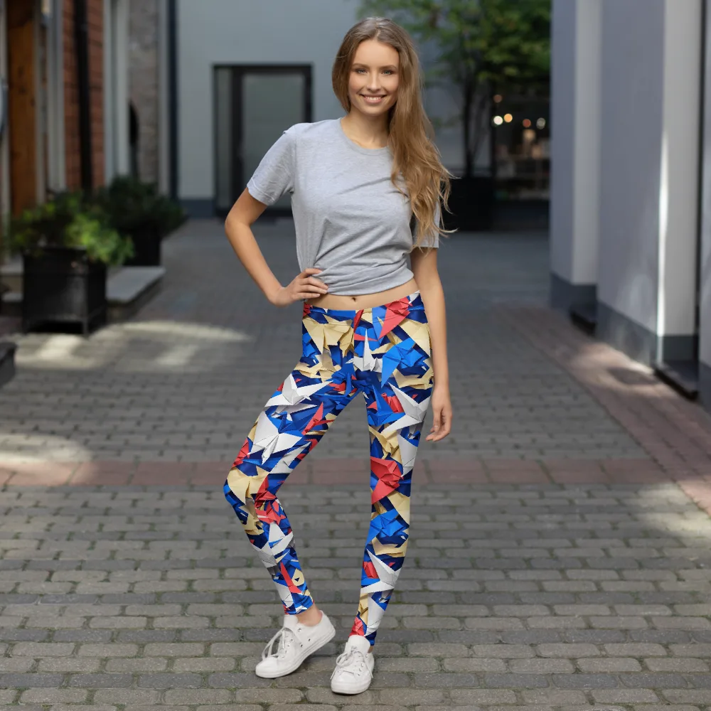 Crane Carnival on Leggings — Front