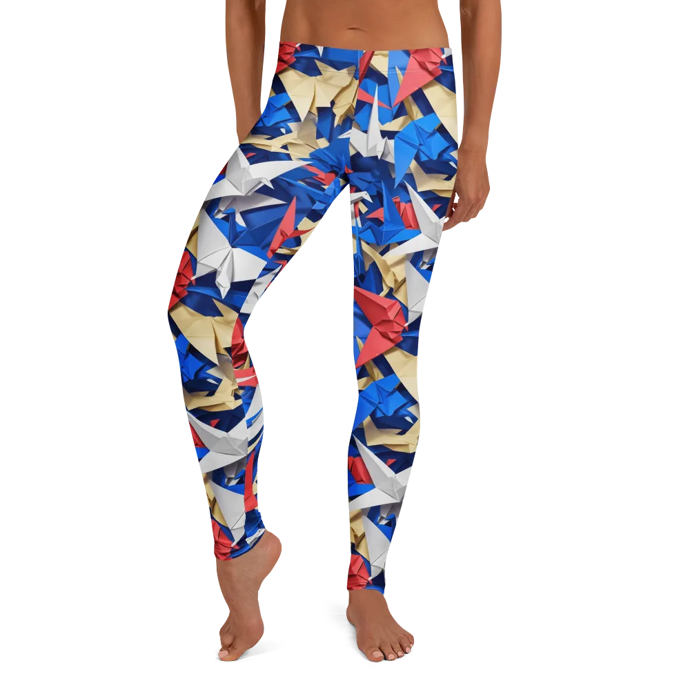 Crane Carnival on Leggings — Front
