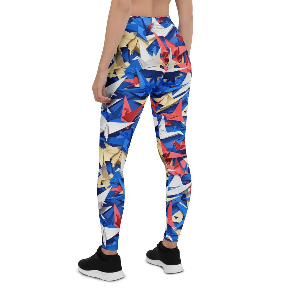 Crane Carnival on Leggings — Back