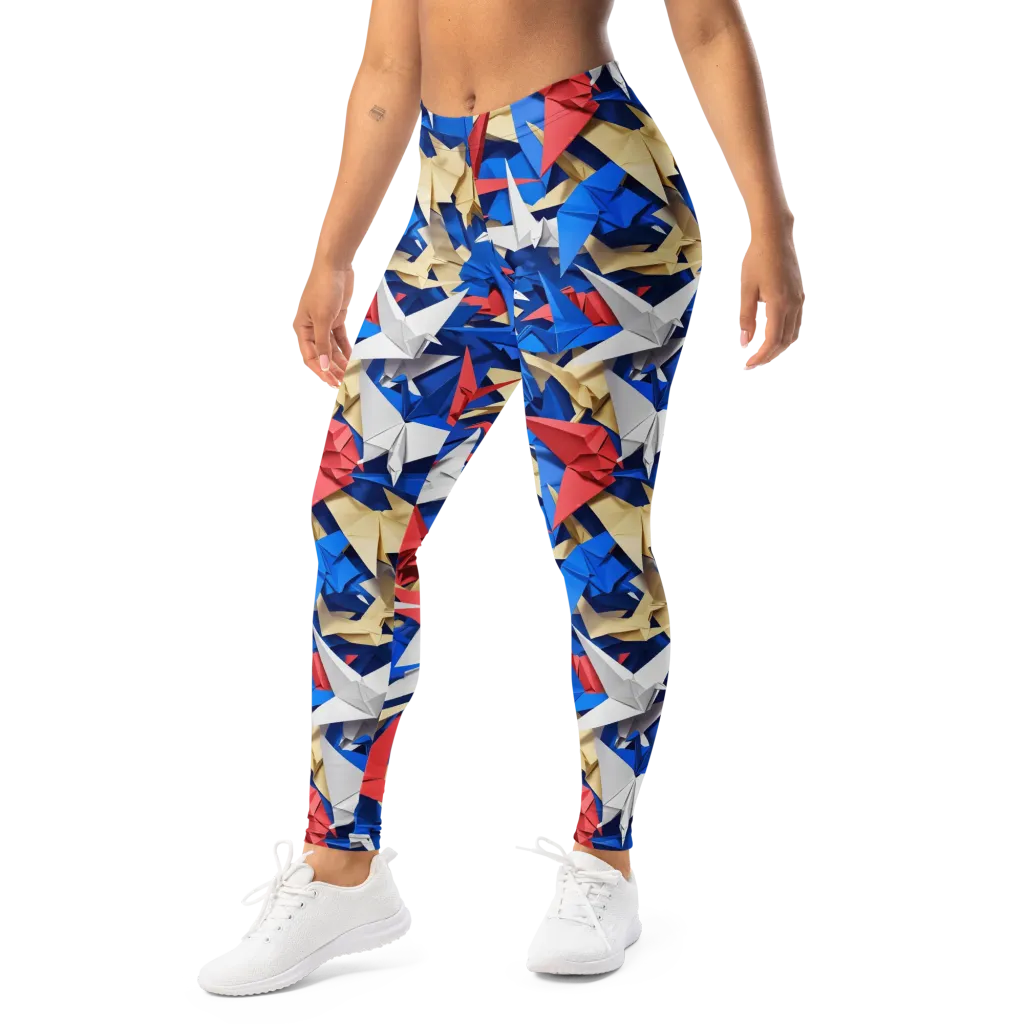 Crane Carnival on Leggings — Left Front